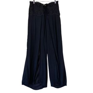 Hummingbird Wide Leg Split Thigh Palazzo Pants